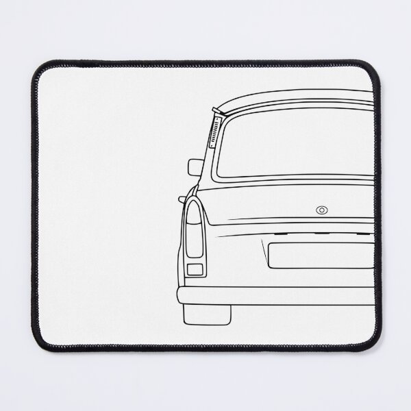 Item preview, Trabant 601S rearview black lines designed and sold by EdimDesign.