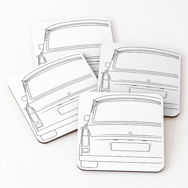 Item preview, Trabant 601S rearview black lines designed and sold by EdimDesign.
