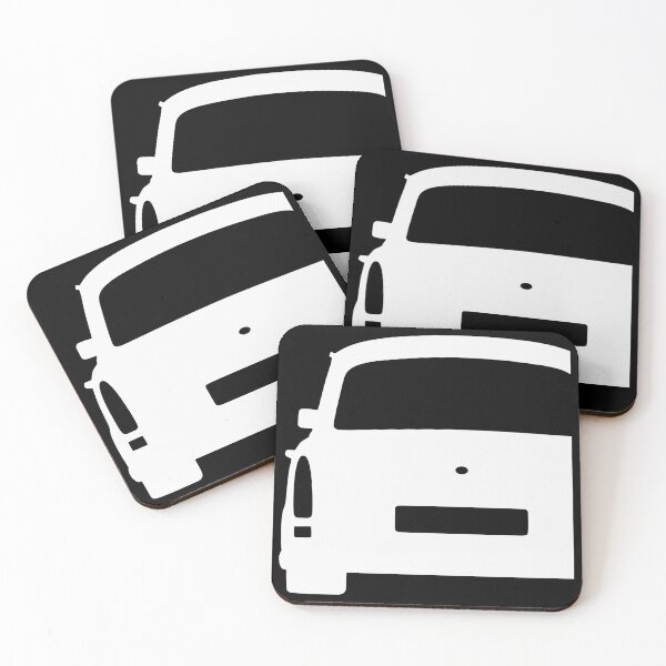 Item preview, Trabant 601S rearview white silhouette designed and sold by EdimDesign.