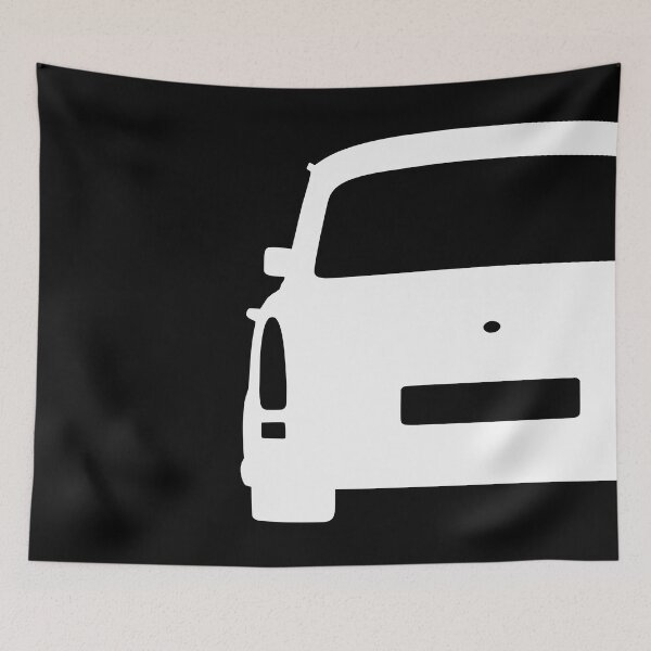 Item preview, Trabant 601S rearview white silhouette designed and sold by EdimDesign.