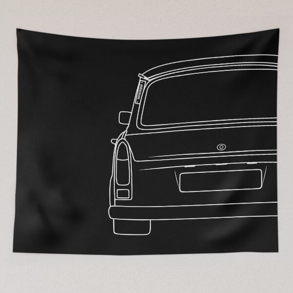 Item preview, Trabant 601S rearview white lines designed and sold by EdimDesign.