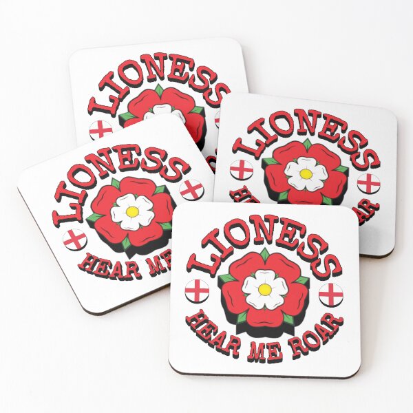 Item preview, England Lioness Rose Hear Me Roar Female Lion Football Design designed and sold by TrulyEpoque.