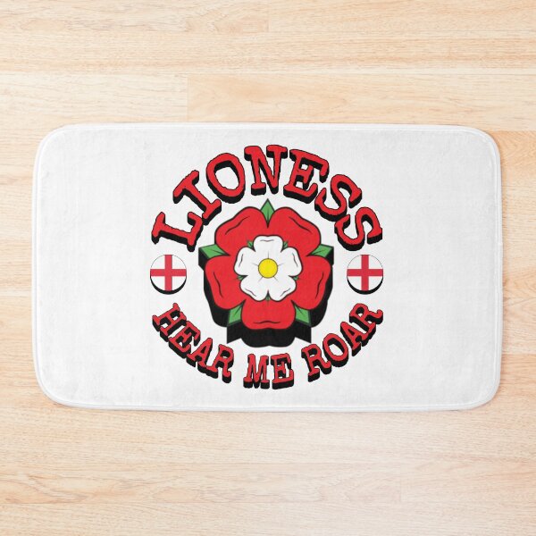 Item preview, England Lioness Rose Hear Me Roar Female Lion Football Design designed and sold by TrulyEpoque.