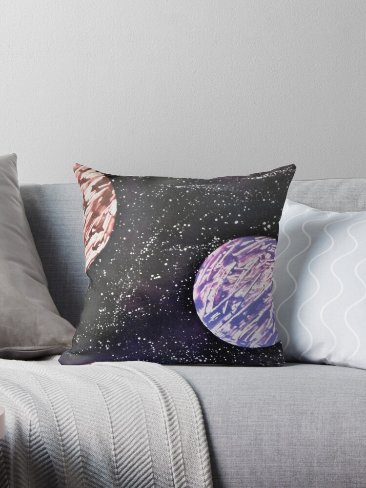 Galaxy Spray Paint Art 1 Throw Pillow By Alake33
