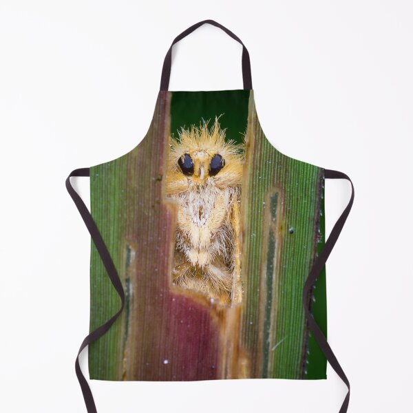 Item preview, Unique and organic photo of a yellow tussock moth face designed and sold by AvonPerception.