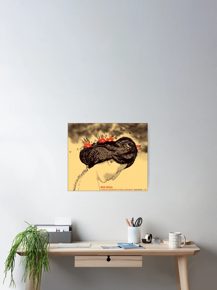 Thumbnail 2 of 3, Poster, Red Rosa designed and sold by CartoonKate.