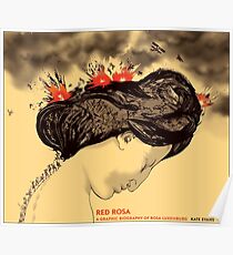 Rote Rosa Poster