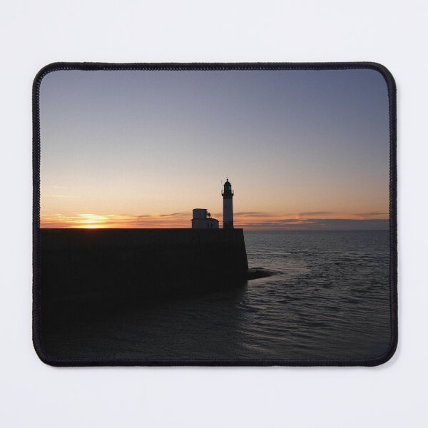 Item preview, Sunset over the lighthouse and the sea of Le Tréport in France - maritime landscape designed and sold by PausePapote.