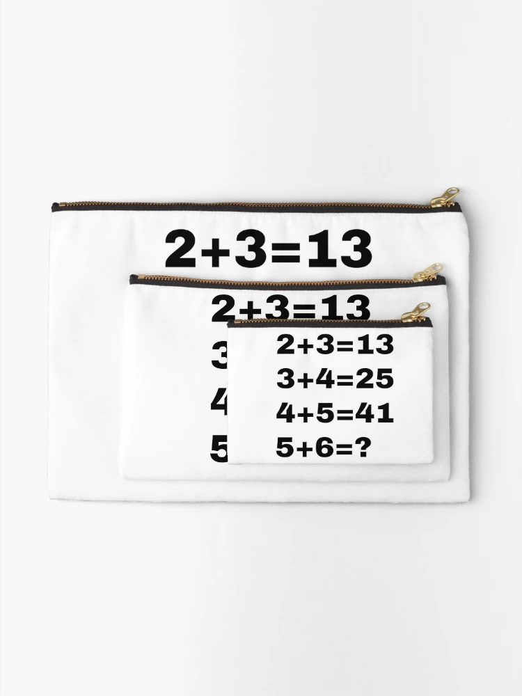 Thumbnail 2 of 4, Zipper Pouch, Math Quiz and Riddle designed and sold by StriderDesigns.