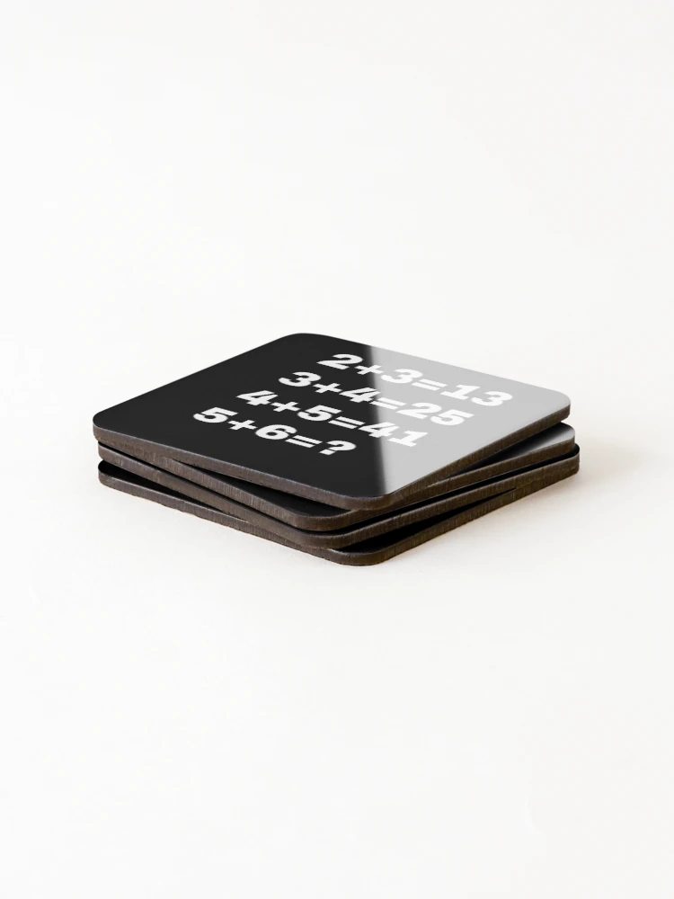 Thumbnail 4 of 5, Coasters (Set of 4), Math Quiz and Riddle designed and sold by StriderDesigns.