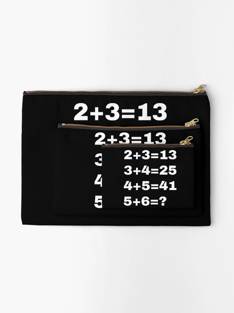 Thumbnail 2 of 4, Zipper Pouch, Math Quiz and Riddle designed and sold by StriderDesigns.