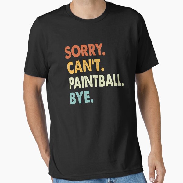 Vista previa del artículo con la obra «Lo siento, no puedo Paintball Bye Funny Paintball, lo siento, no puedo Paintball Bye Funny Boys Girls Hombres Mujeres Chritsma Regalo de cumpleaños», diseñado y vendido por xlnv.