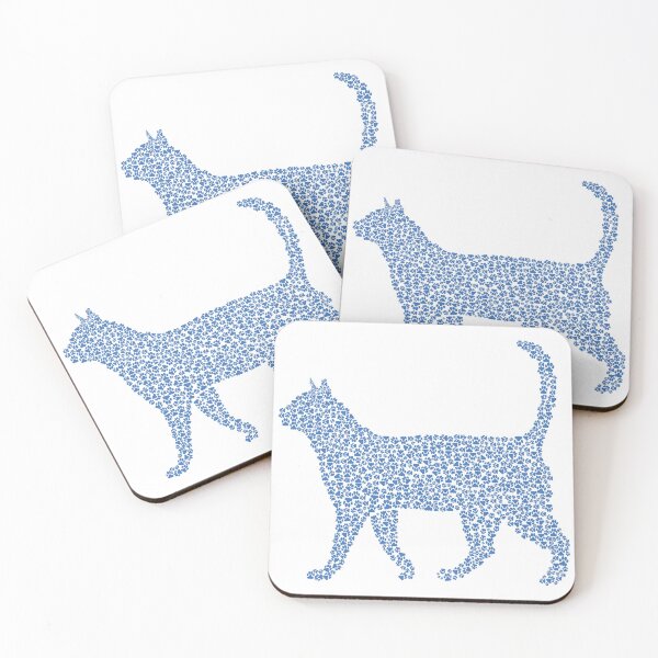Item preview, Cat Paw Collage Blue designed and sold by nash89.