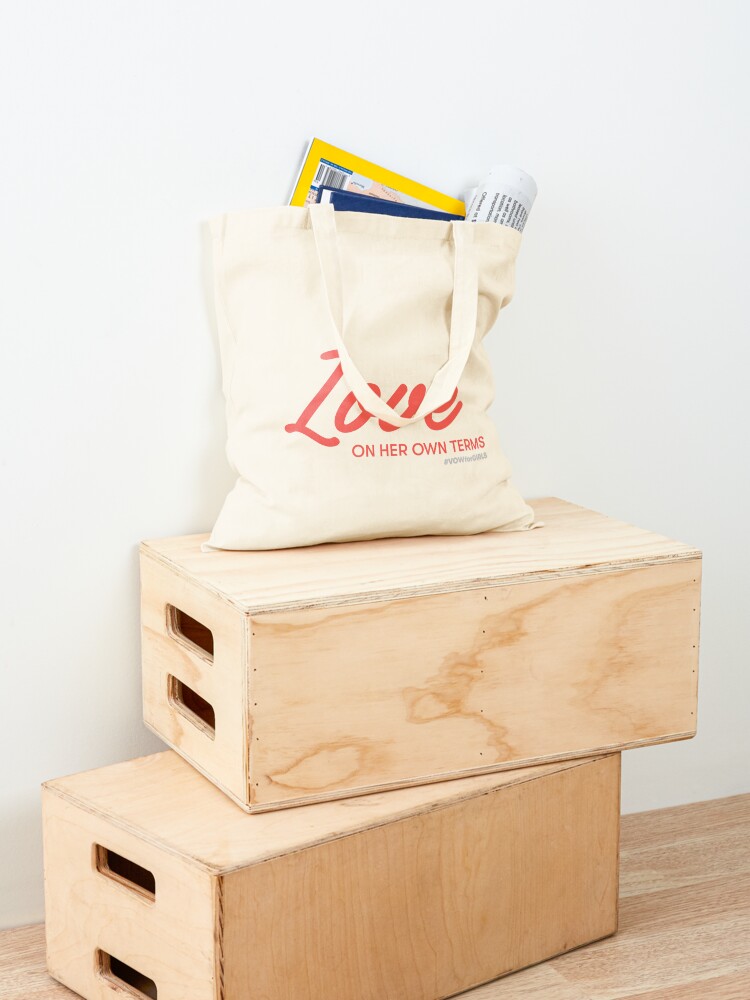 Thumbnail 4 of 5, Tote Bag, Love On Her Own Terms (Grapefruit Color) designed and sold by VOWforGirls.