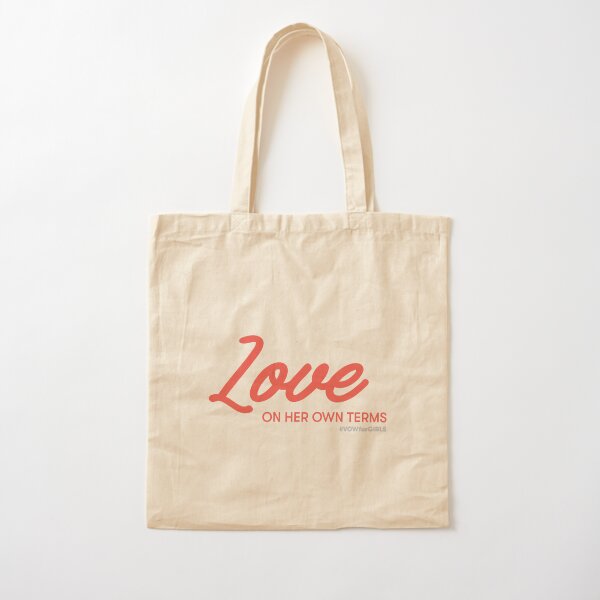 Love On Her Own Terms (Grapefruit Color) Cotton Tote Bag