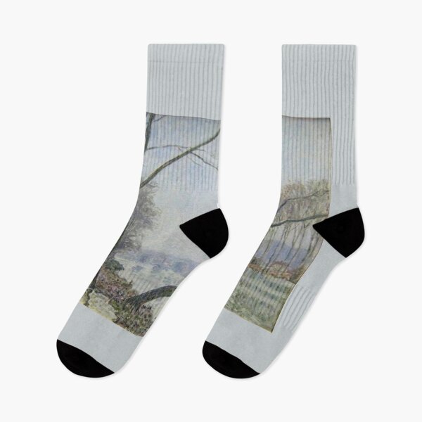 Item preview, The Banks of the Seine in Autumn was created in 1876 by Alfred Sisley in the Impressionism style. designed and sold by CristalleLisa.
