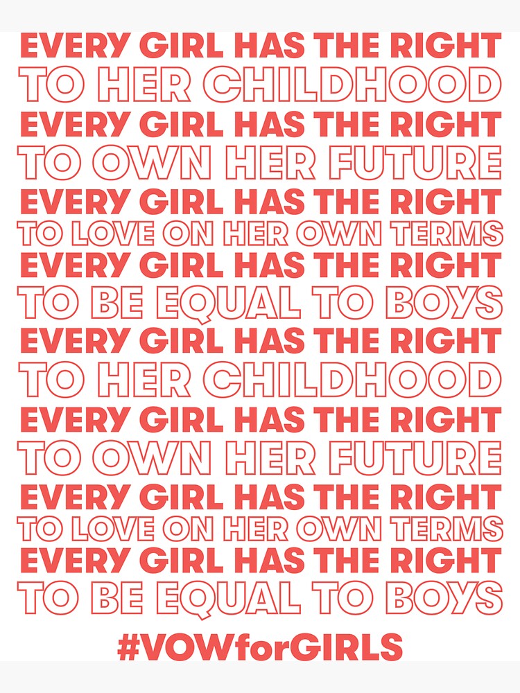 Thumbnail 5 of 5, Tote Bag, Every Girl Has The Right (Grapefruit) designed and sold by VOWforGirls.