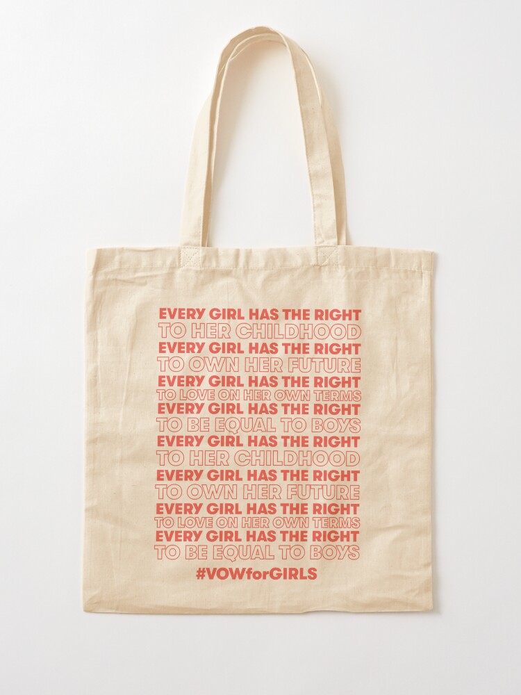 Alternate view of Every Girl Has The Right (Grapefruit) Tote Bag
