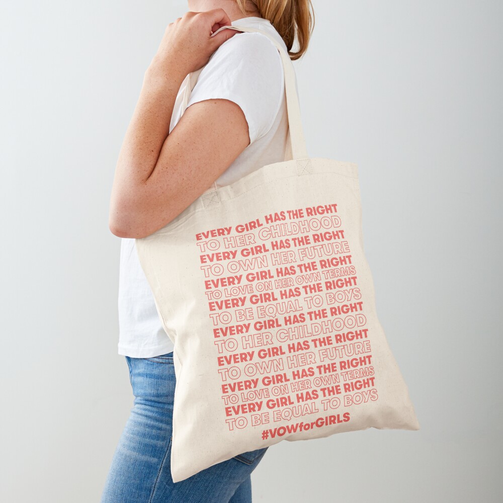 Every Girl Has The Right (Grapefruit) Tote Bag