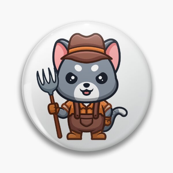 Item preview, Domestic Cat Farmer Cute Cartoon designed and sold by GumregaStudio.