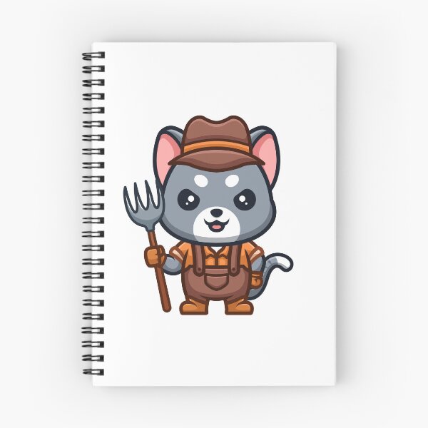 Item preview, Domestic Cat Farmer Cute Cartoon designed and sold by GumregaStudio.