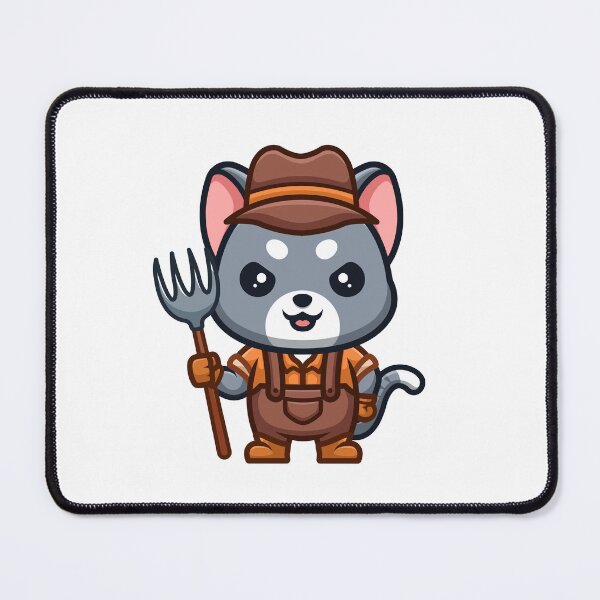 Item preview, Domestic Cat Farmer Cute Cartoon designed and sold by GumregaStudio.