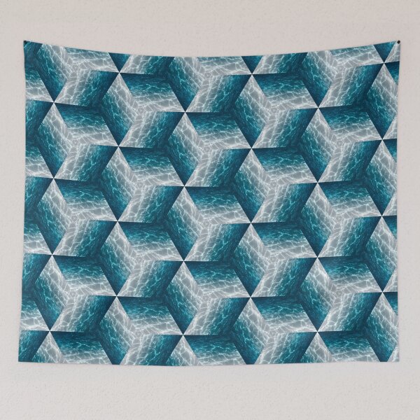 Item preview, Forged By The Sea Ocean Tessellation Art 41 designed and sold by Shape-And-Color.