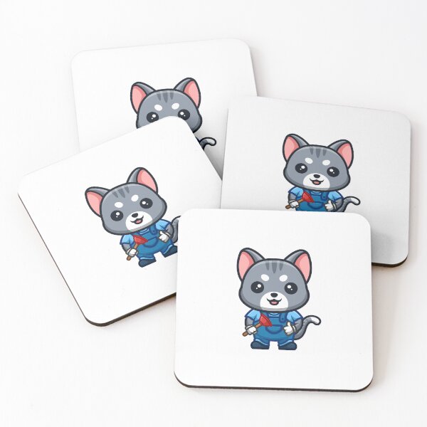 Item preview, Domestic Cat Plumber Cute Cartoon designed and sold by GumregaStudio.