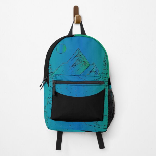 Item preview, blue green moon mountains road designed and sold by XXgooddeedXX.