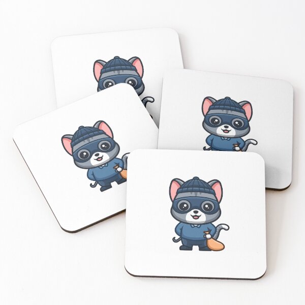 Item preview, Domestic Cat Thief Cute Cartoon designed and sold by GumregaStudio.
