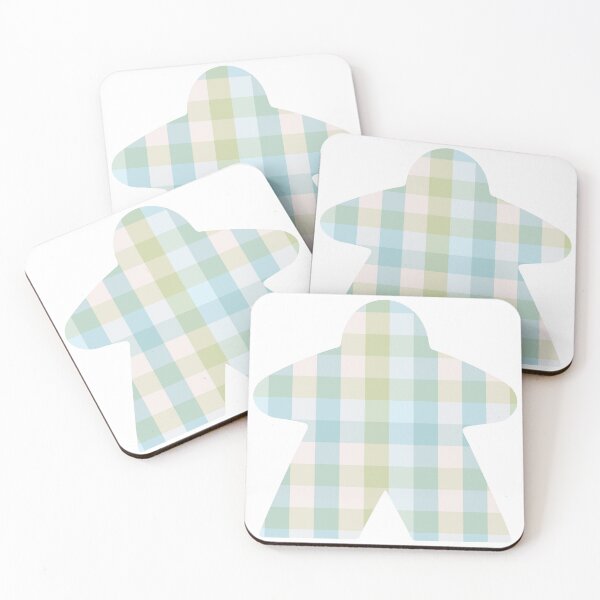 Item preview, Picnic Meeple in Summer Sage Green and Sky Blue | Board Game Nights designed and sold by Zab Butler Design.