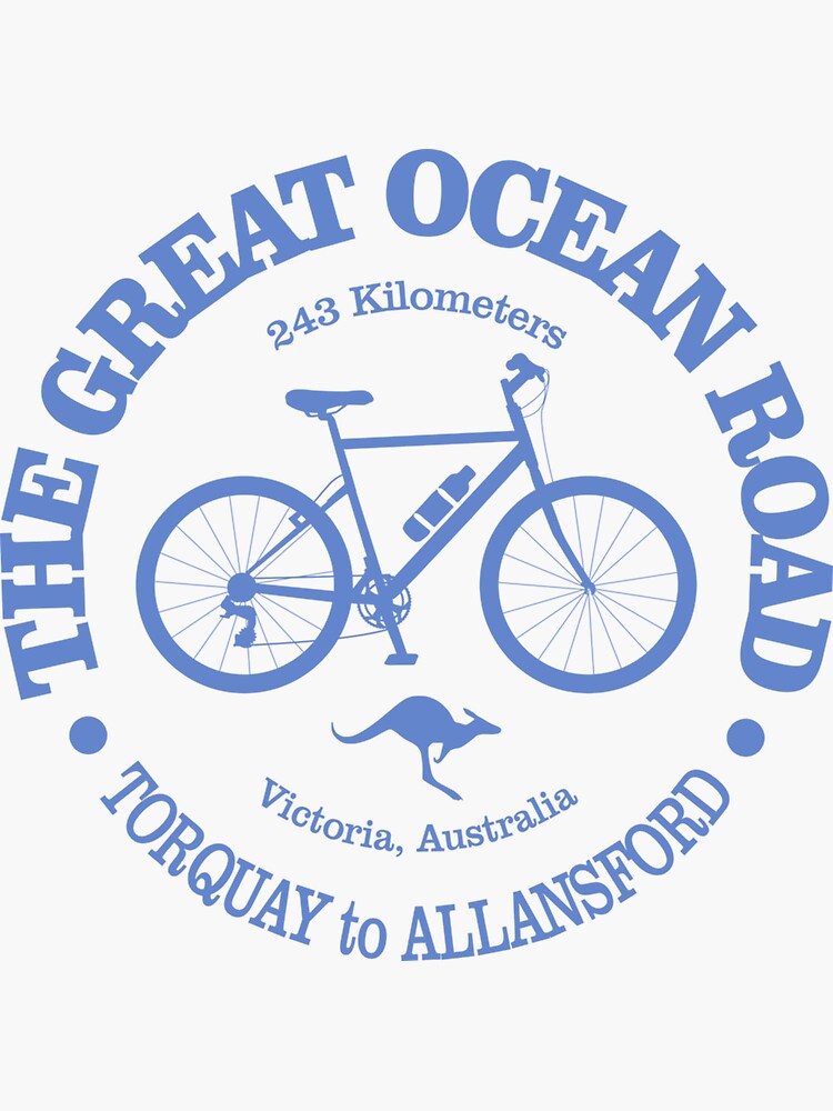 "Great Ocean Road (Cycling) Sticker" Sticker for Sale by gusplawn5