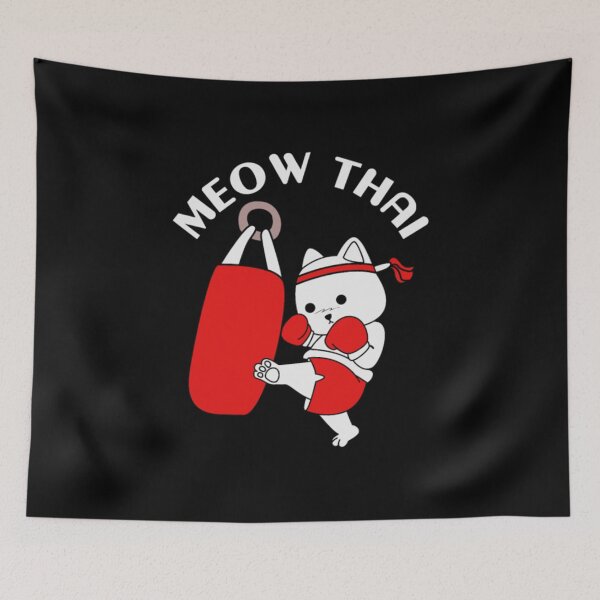 Item preview, Muay Thai Cat Meow Thai Kickboxing Thai Boxing11 designed and sold by trackitpher.