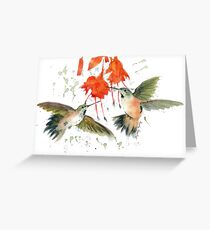 Tarjeta de felicitación Colibrí Acuarela