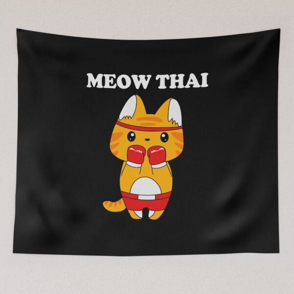 Item preview, Muay Thai Cat Meow Thai Kickboxing Thai Boxing17 designed and sold by trackitpher.