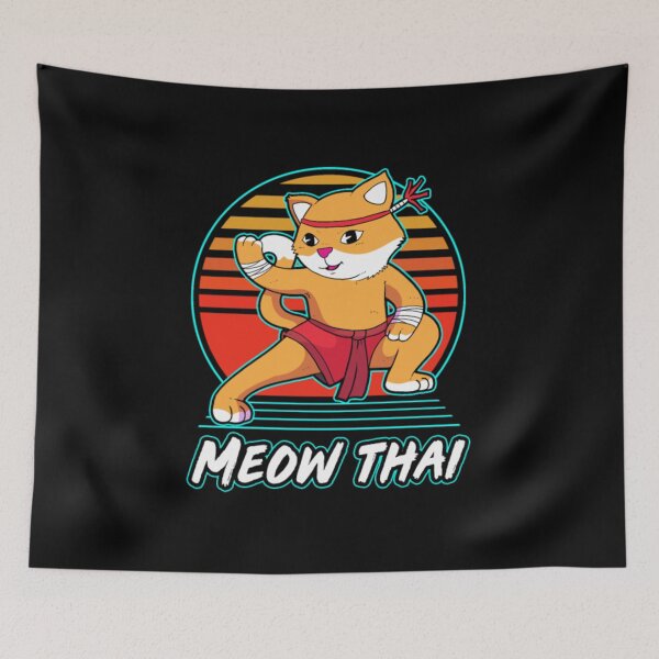 Item preview, Muay Thai Cat Meow Thai Kickboxing Thai Boxing42 designed and sold by trackitpher.