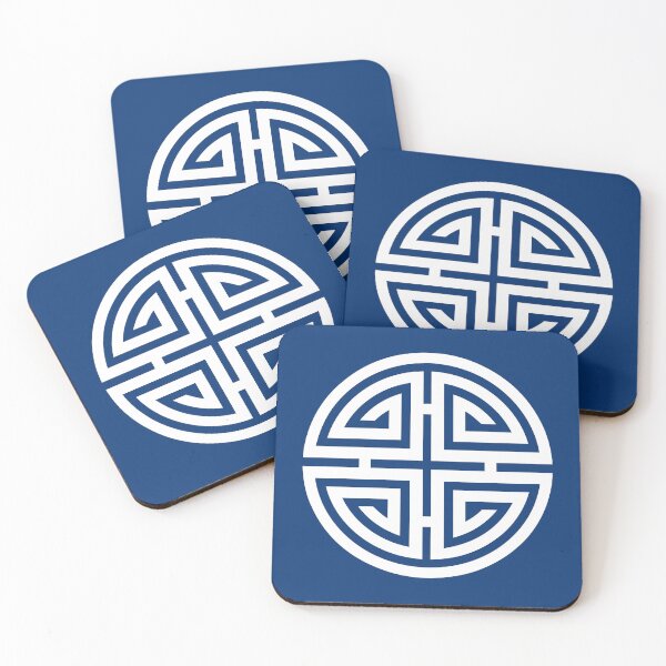 Item preview, Four Blessings, Indigo, blue, white, Chinese Good Luck Symbol, Lucky Charm designed and sold by nitty-gritty.