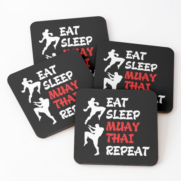 Item preview, Muay Thai Eat Sleep Repeat Thai Boxing Kickboxing15 designed and sold by trackitpher.