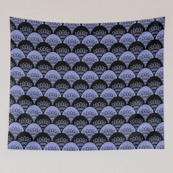 Item preview, Purple and Black Scallop Pattern designed and sold by Julie Erin Designs.