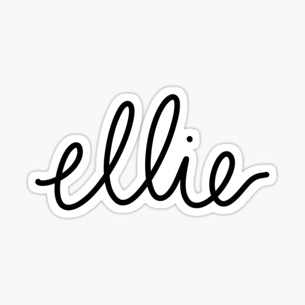 Ellie Female Name - in Stylish Lettering Cursive Typography Text