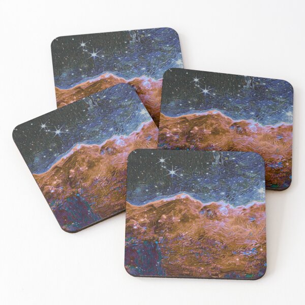 Item preview, JWST Space Telescope Carina Nebula in Van Gogh style [zoom] designed and sold by SolidEarthArt.
