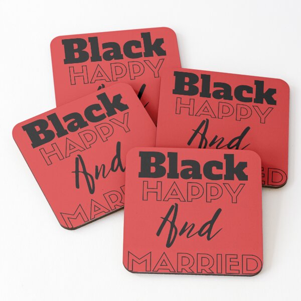 Item preview, Black Happy and Married, wedding anniversary, mariage gift, Birthday Gift for Her, Gift for Him designed and sold by ANZI-Shop.