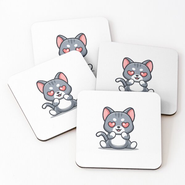 Item preview, Domestic Cat Sitting Shocked Cute Cartoon designed and sold by GumregaStudio.