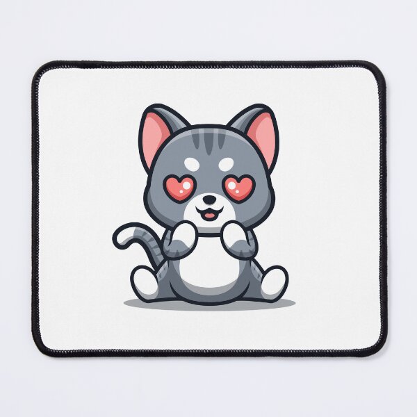 Item preview, Domestic Cat Sitting Shocked Cute Cartoon designed and sold by GumregaStudio.