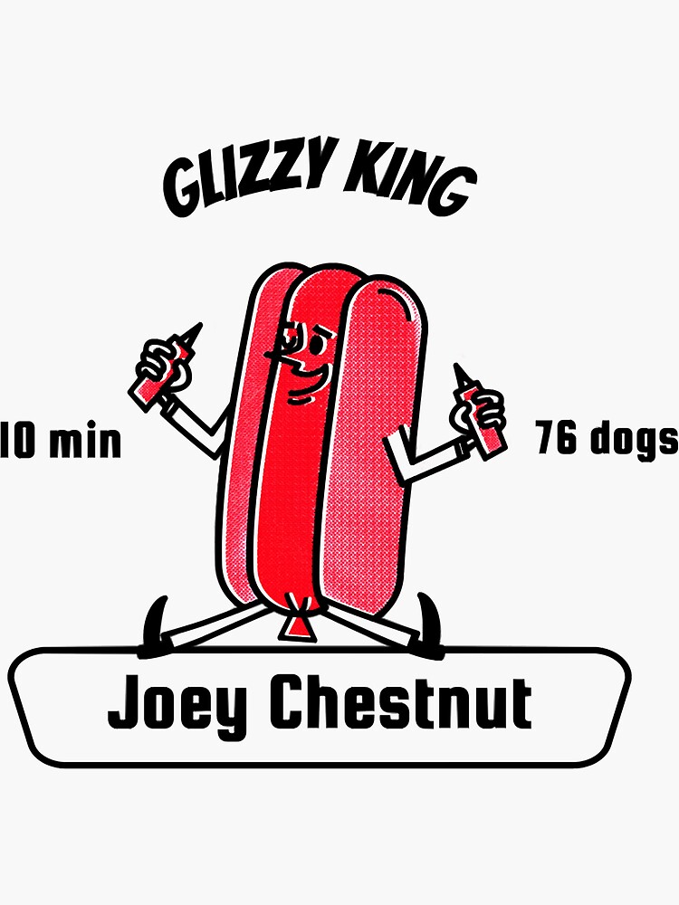 "Joey Chestnut Nathan_s Champion" Sticker for Sale by vntgxprss Redbubble