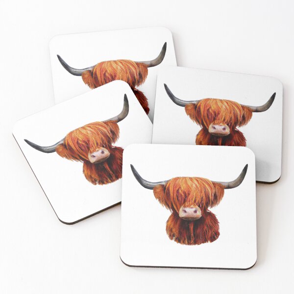 Item preview, Hairy Scottish Highland Cow designed and sold by Kaamalauppias.