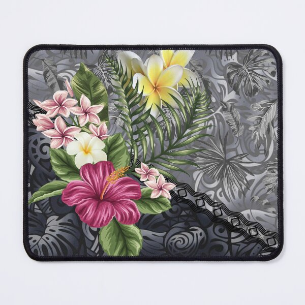 Item preview, Hawaiian Floral Arrangement on Tonal Tapa designed and sold by J Marielle Designs.