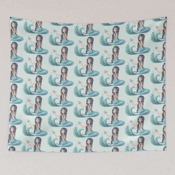 Item preview,  Animal Rescue Butterfly Save Oceans Girl Mermaid  Illustration designed and sold by CreativeBu.