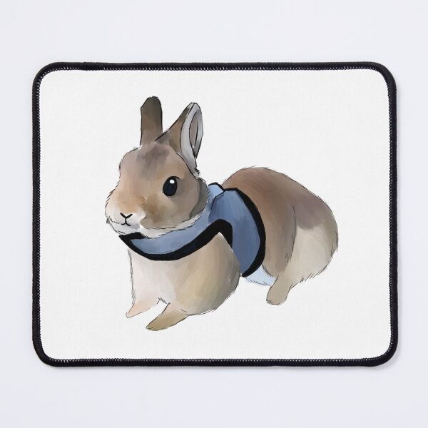 Item preview, Brown Rabbit with Harness _ Bunniesmee  designed and sold by bunniesmee.