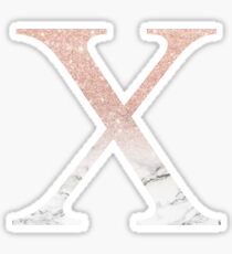 Pegatina Rose Gold Glitter y Marble Chi X